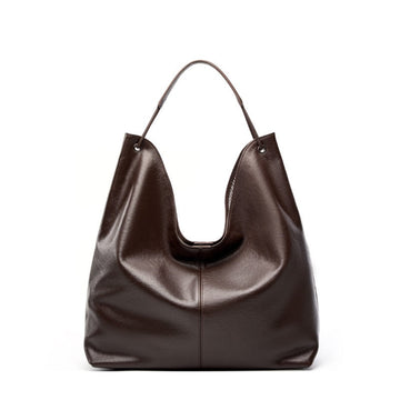 Large Capacity Minimalist Premium Genuine Leather Tote Bag